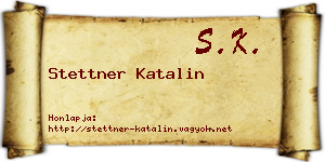 Stettner Katalin névjegykártya